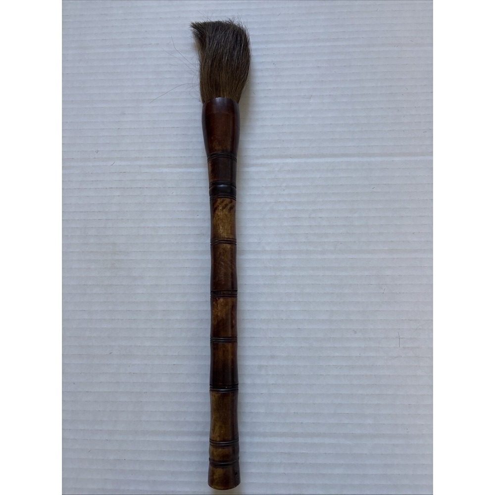 Calligraphy Brush Brown Bone Handle Horsehair Brush Needs Glue - Picture 3 of 15